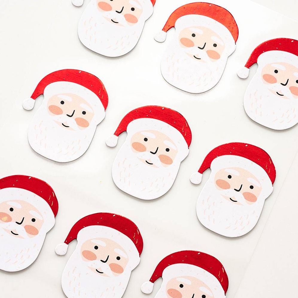 Santa Face Stickers