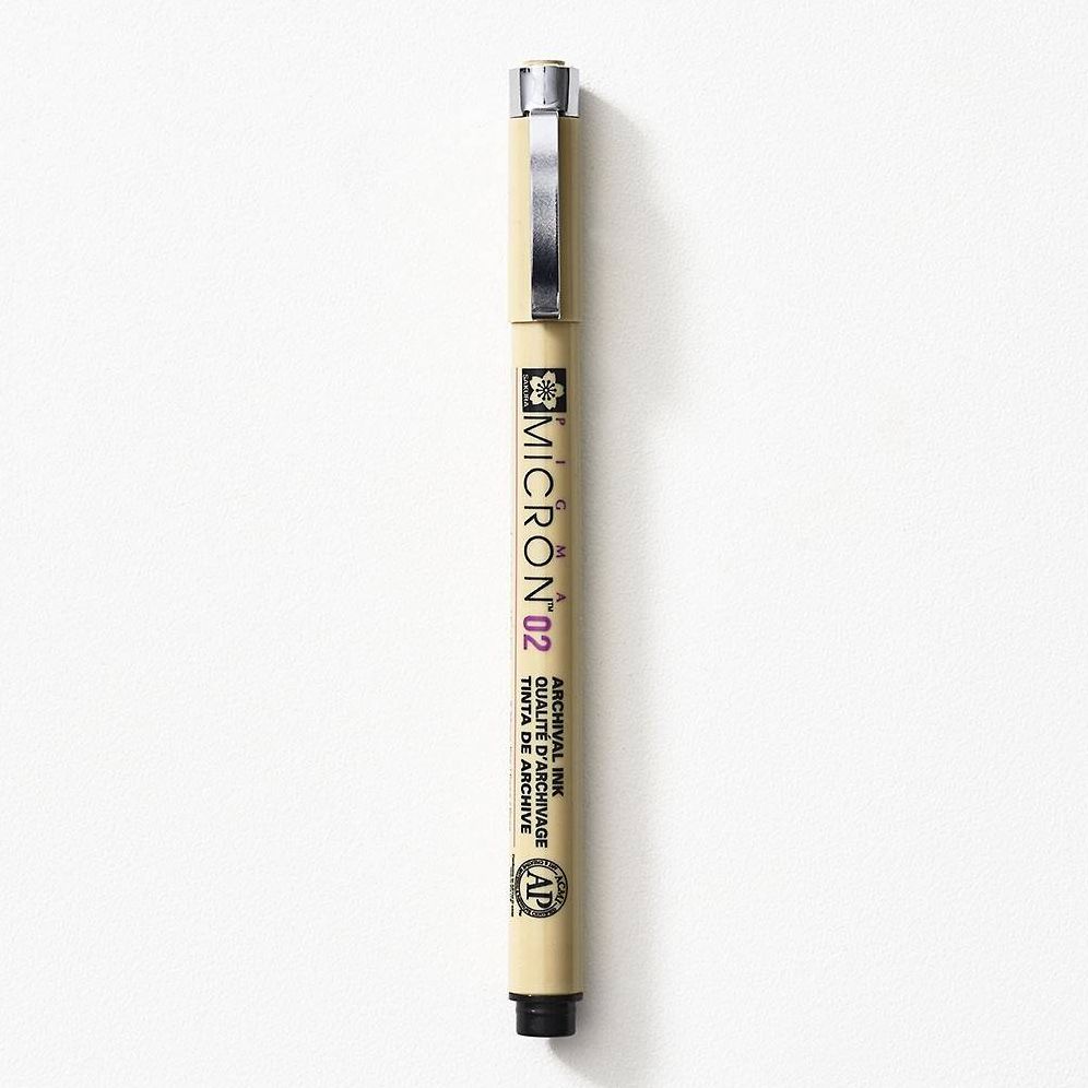 Black Micron 02 Pen 0.30mm