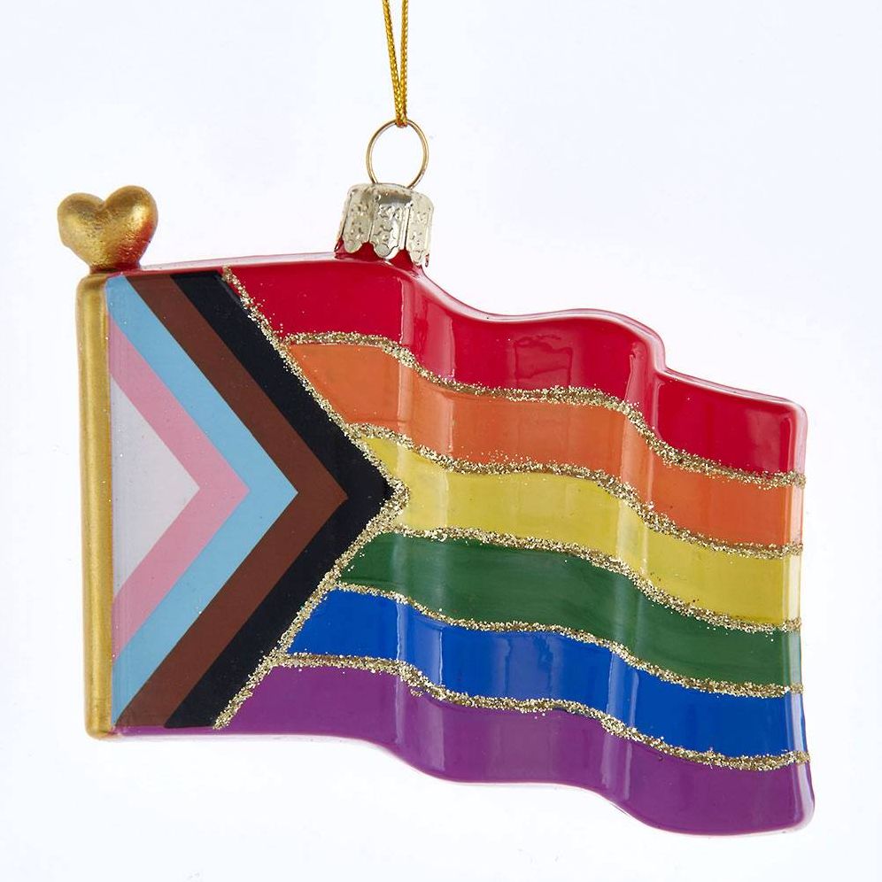 Pride Flag Glass Ornament