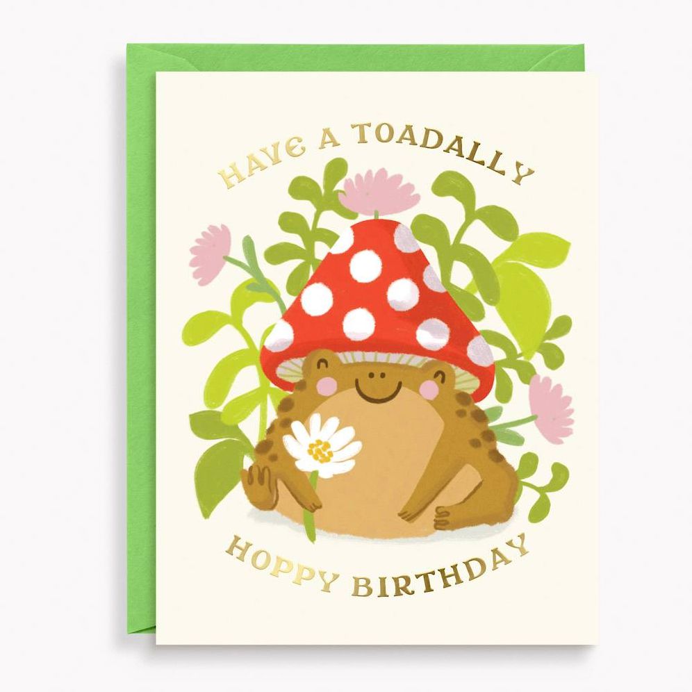 Toadally Hoppy Birthday Card