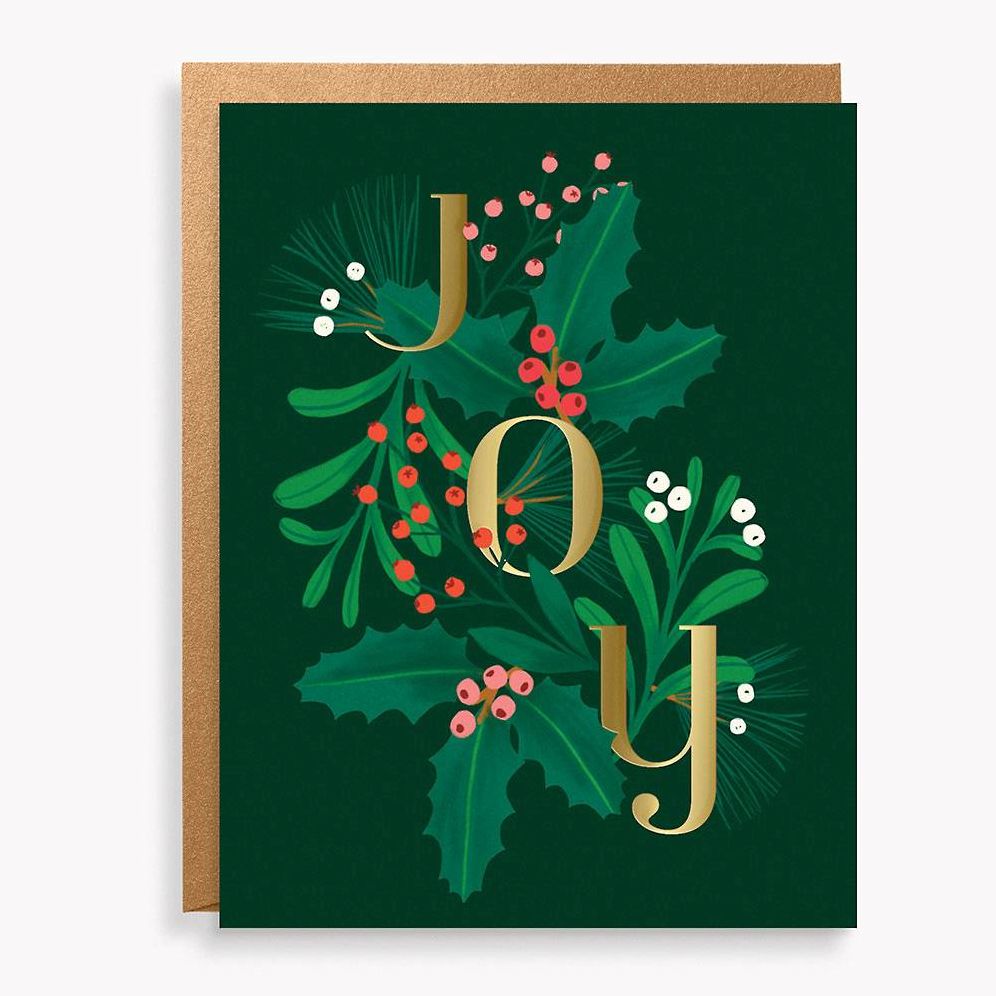 Joy Botanical Holiday Card Set