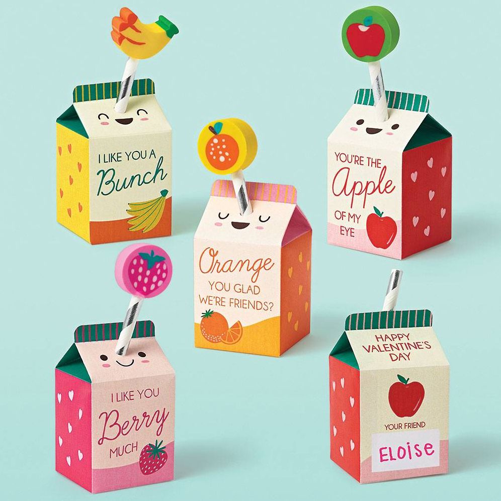 Juice Box Valentine's Day Card Kit