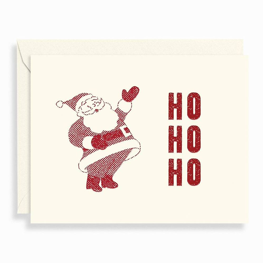 Ho Ho Ho Santa Holiday Letterpress Card