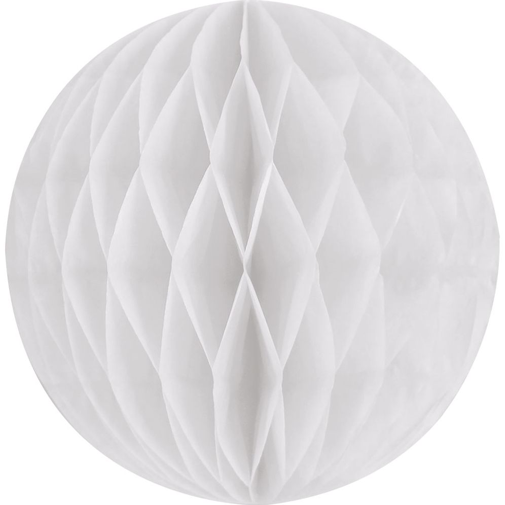 White SM Paper Honeycomb Sphere