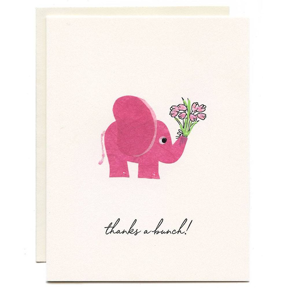 Handcrafted Thanks A Bunch Card