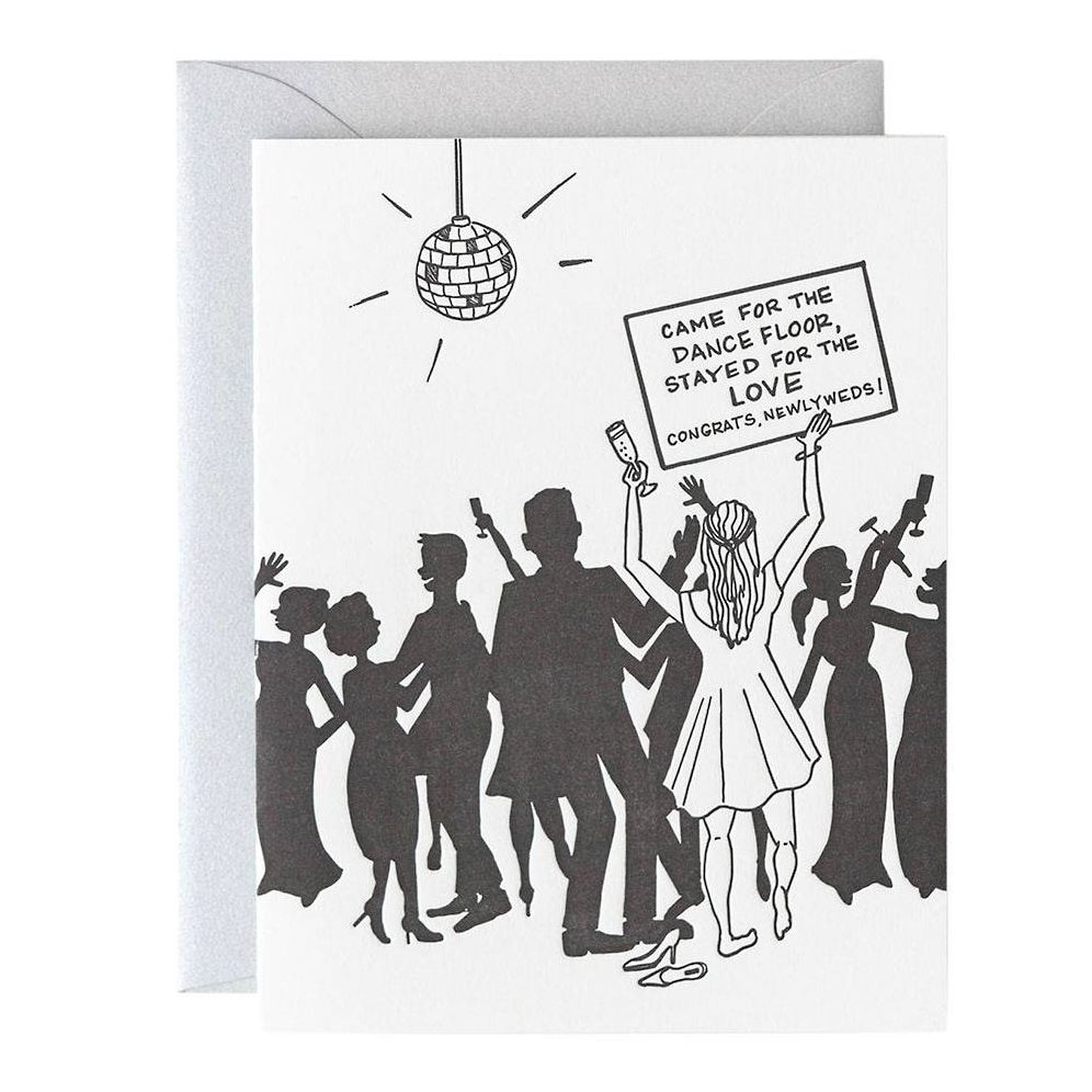 Stayed For The Love Wedding Card