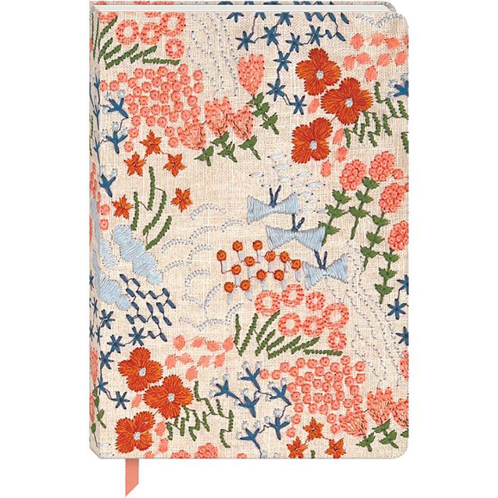 Wildflower Meadow Embroidered Fabric Journal