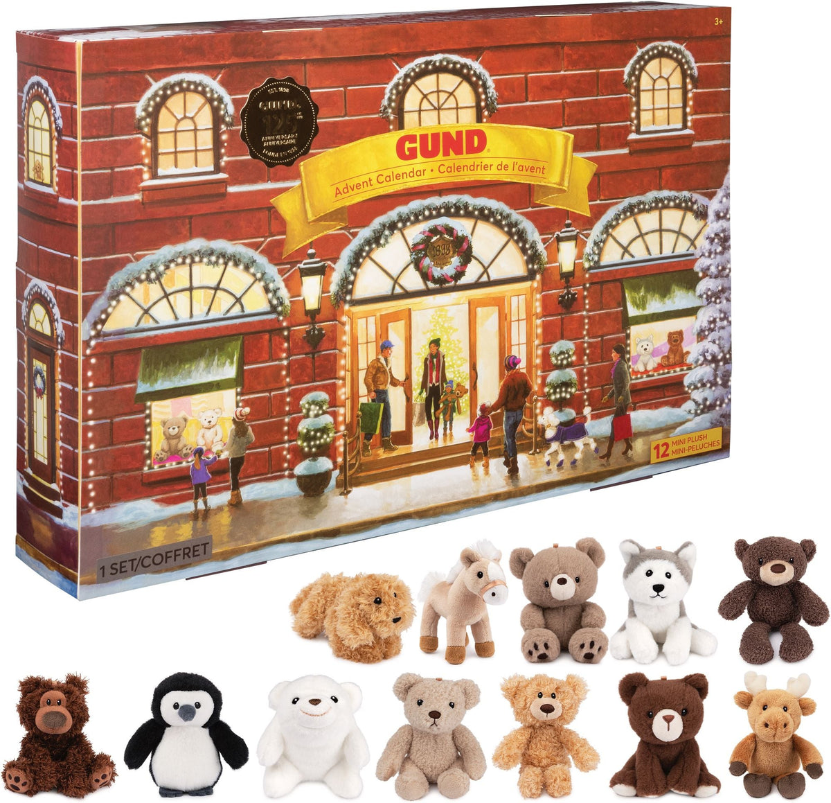 GUND 12 Day Surprise Plush Advent Calendar Holiday Gift for Ages 3 and Up 18