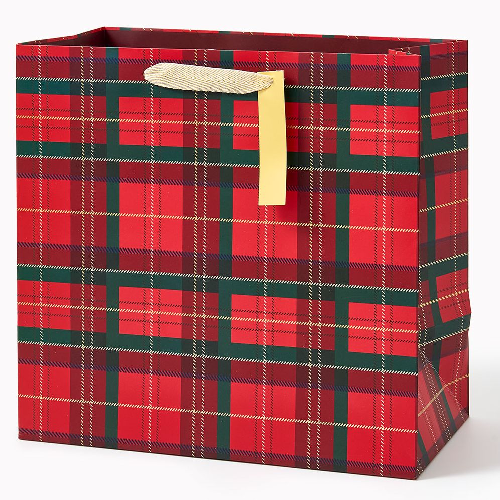 Holiday Plaid Large Gift Bag