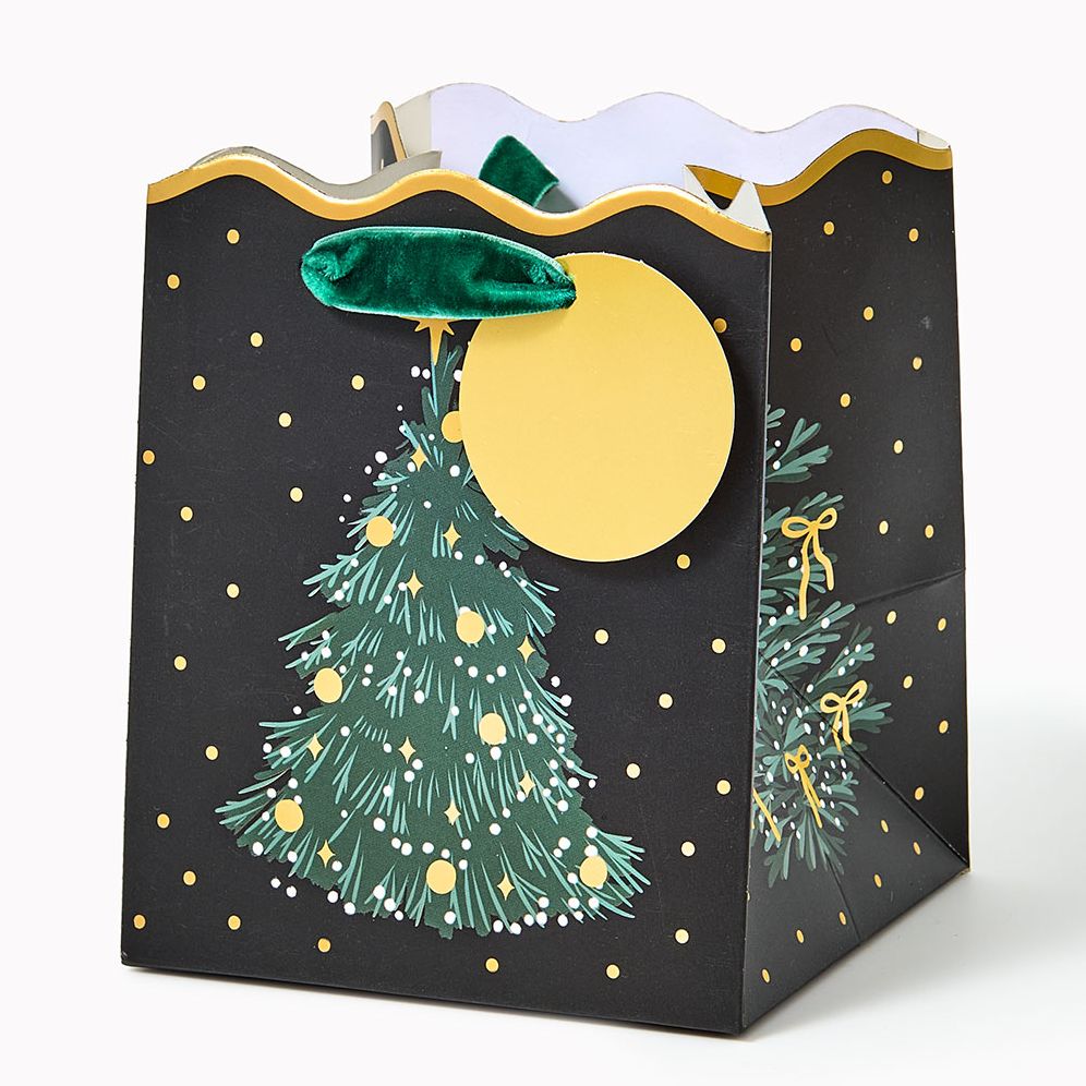 Twinkling Trees Small Square Die-Cut Gift Bag
