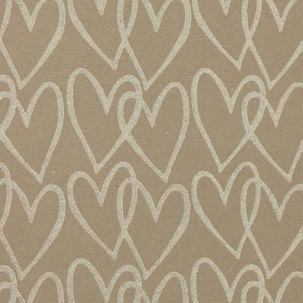 Linked Hearts Iridescent Glitter Wrapping Paper