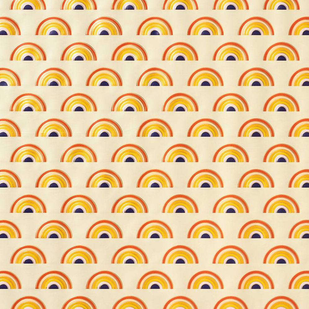 Gold Foil Rainbow Stone Wrapping Paper