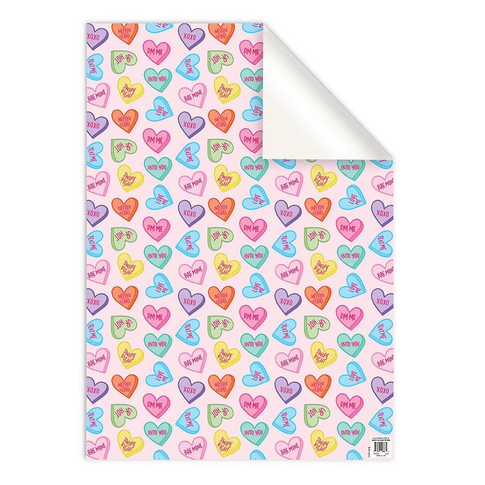 Candy Hearts Valentine's Day Flat Wrap