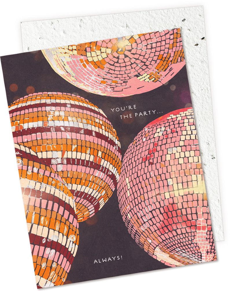 Disco Party Birthday Card