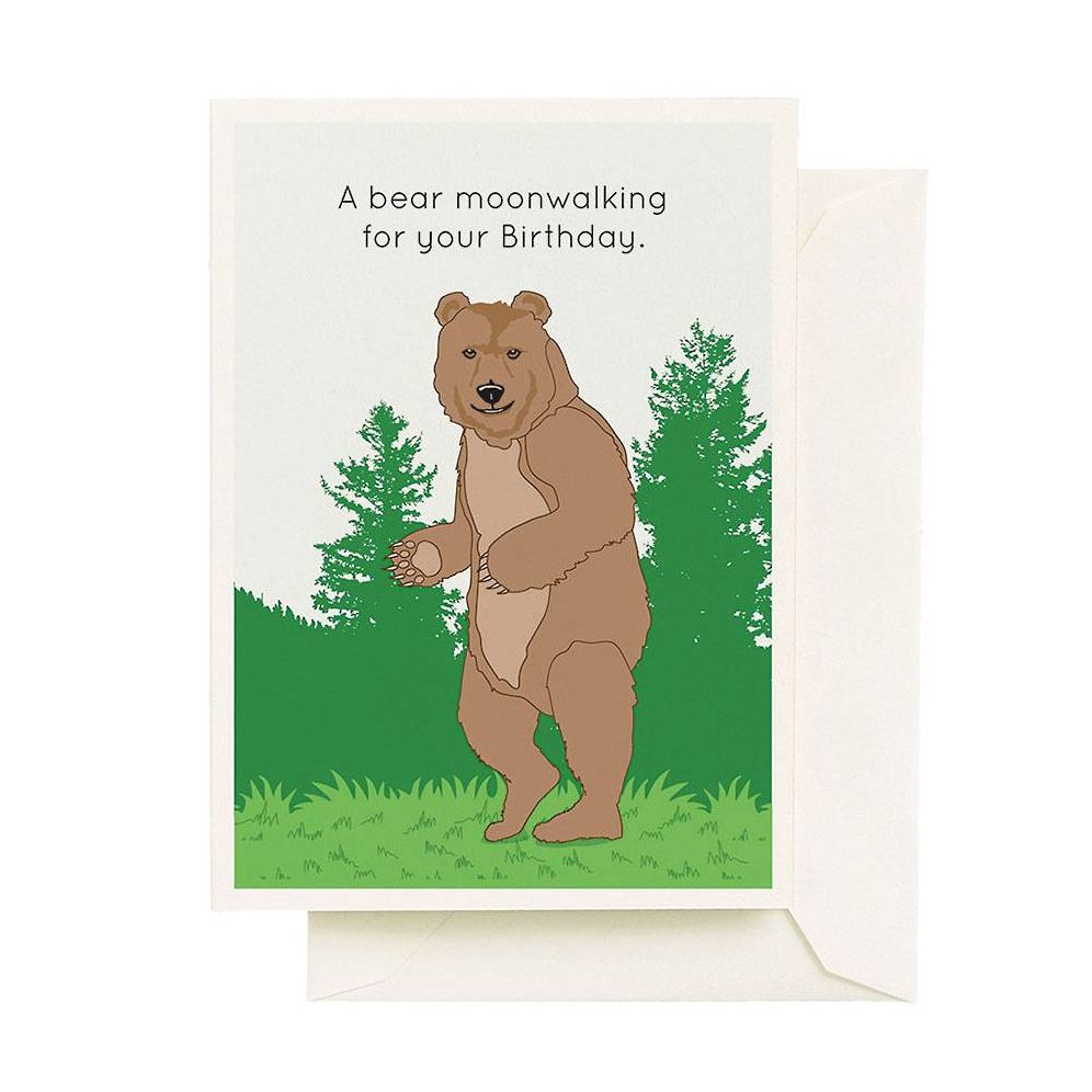 Moonwalking Bear Birthday Card