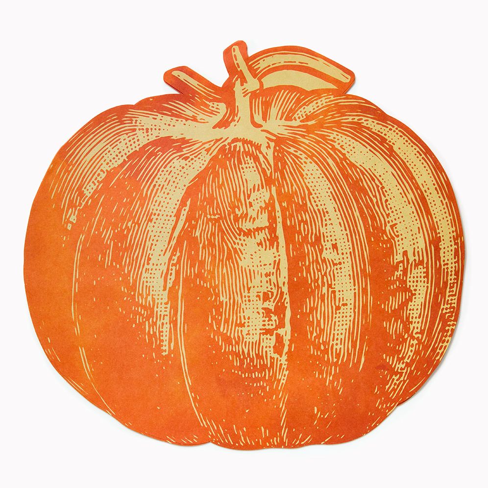 Die-cut Harvest Pumpkin Placemats