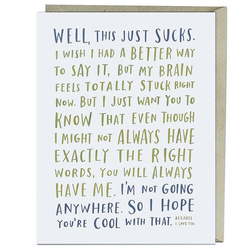 Awkward Sympathy Empathy Card