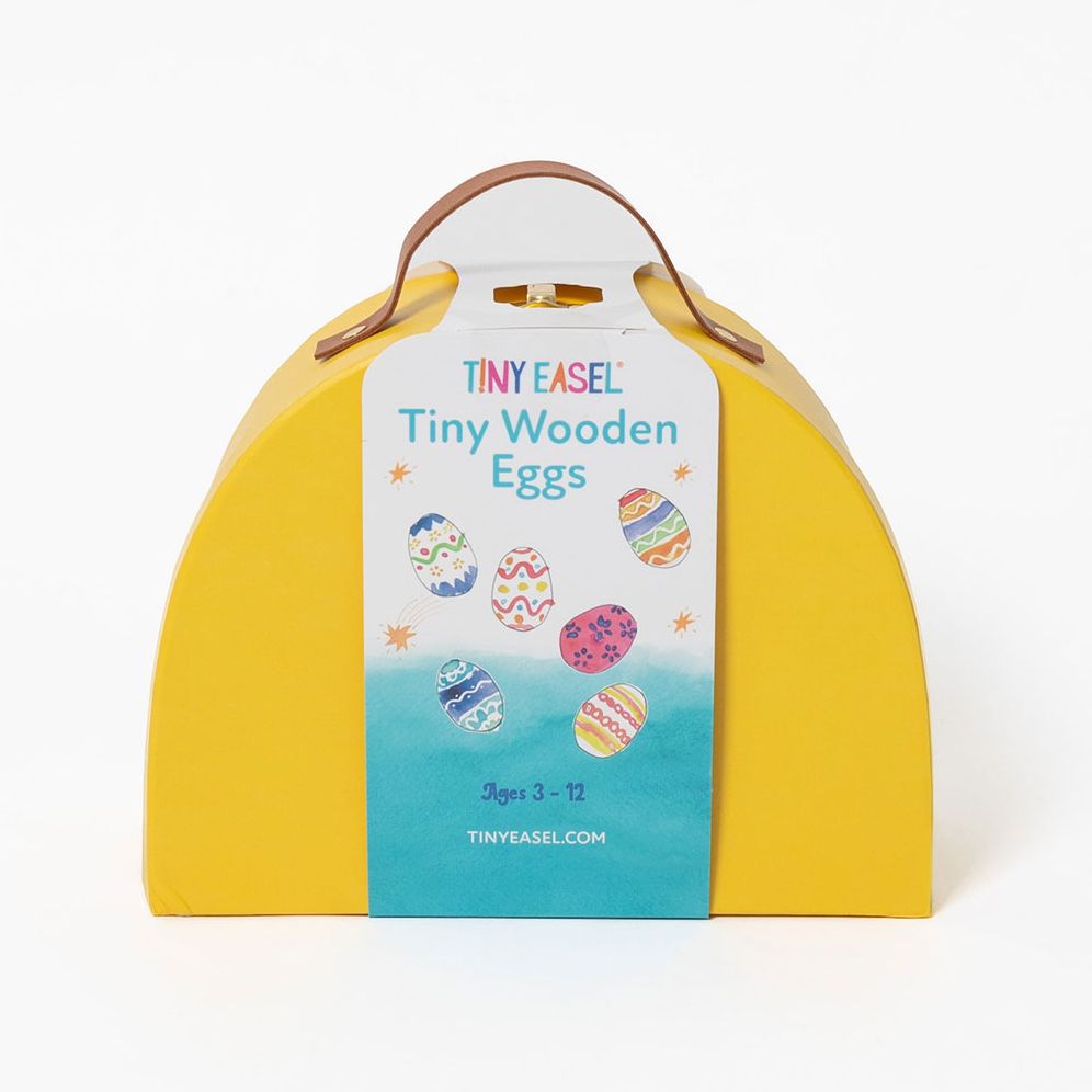 Tiny Easel Wooden Eggs
