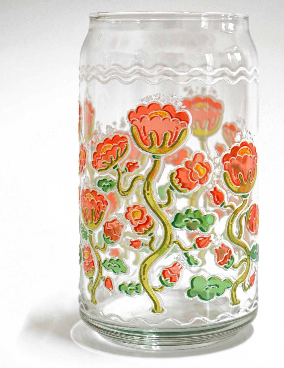 Cheerware Pretty Poppy 16oz Stained Glass Cup