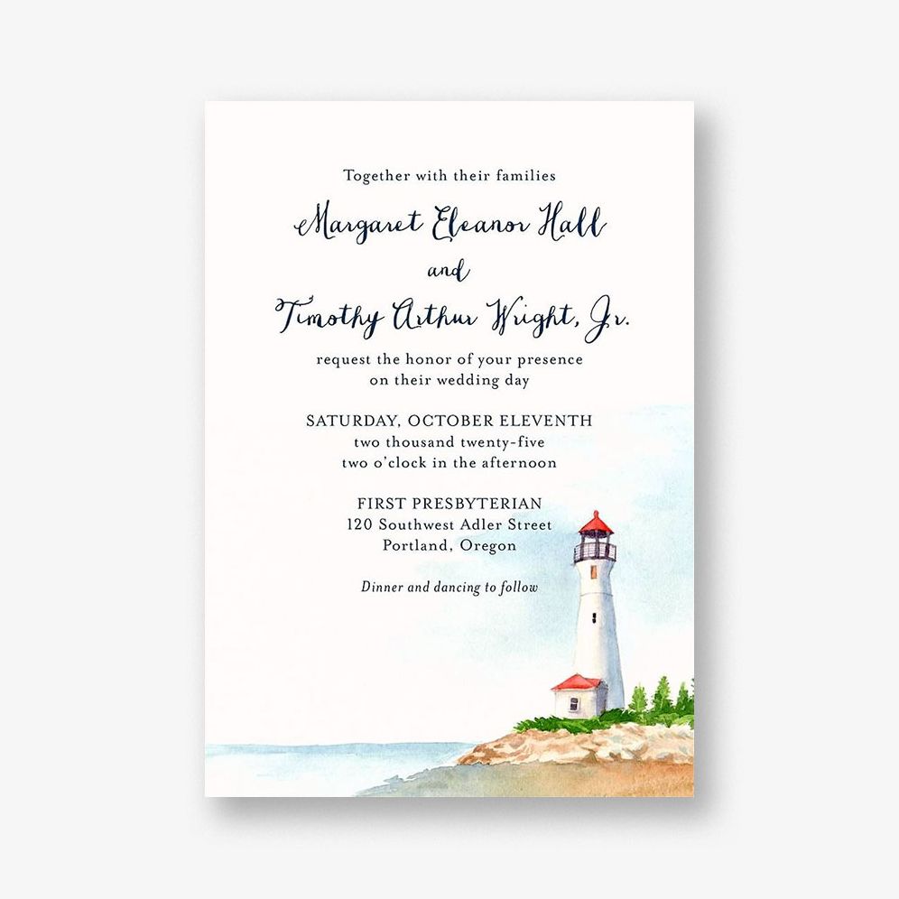 Lighthouse Wedding Invitation