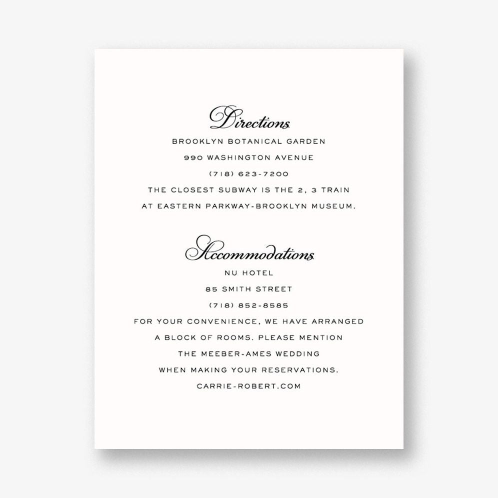 City Lights II Information Card