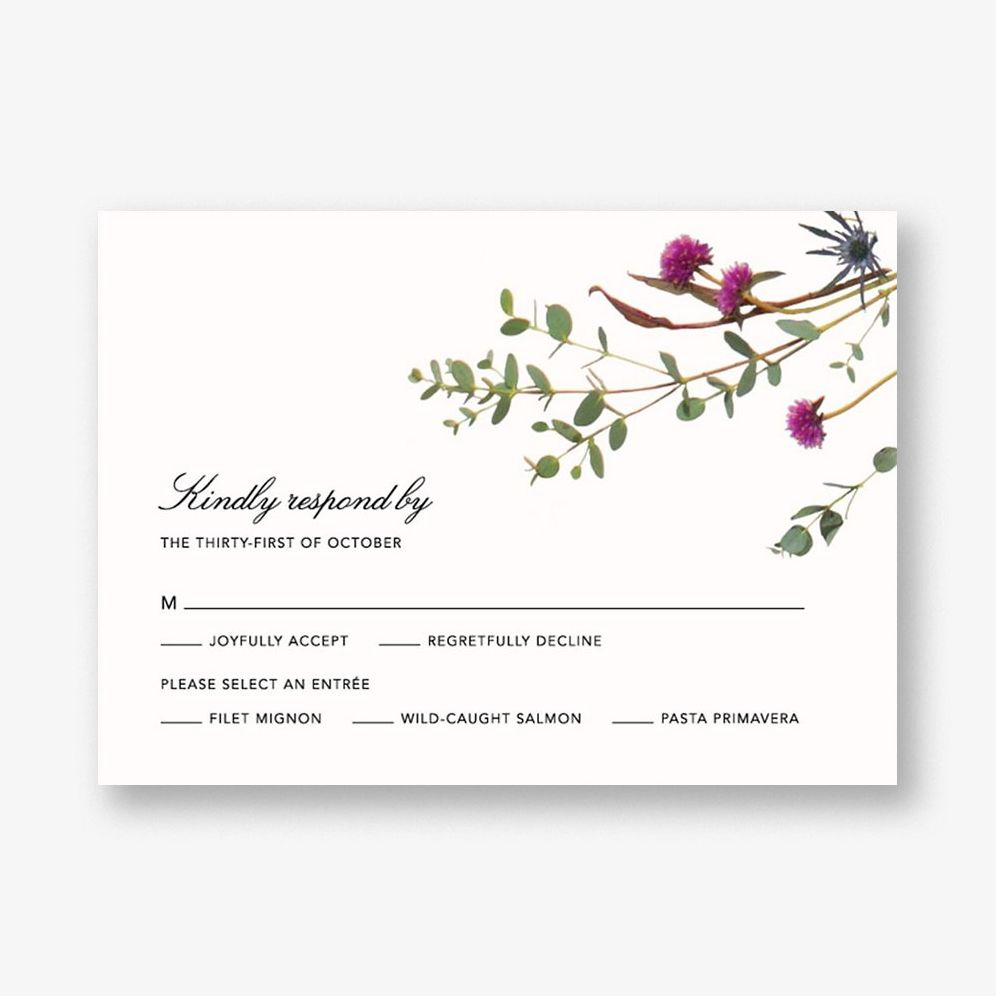 Fleurs Sauvages Response Card