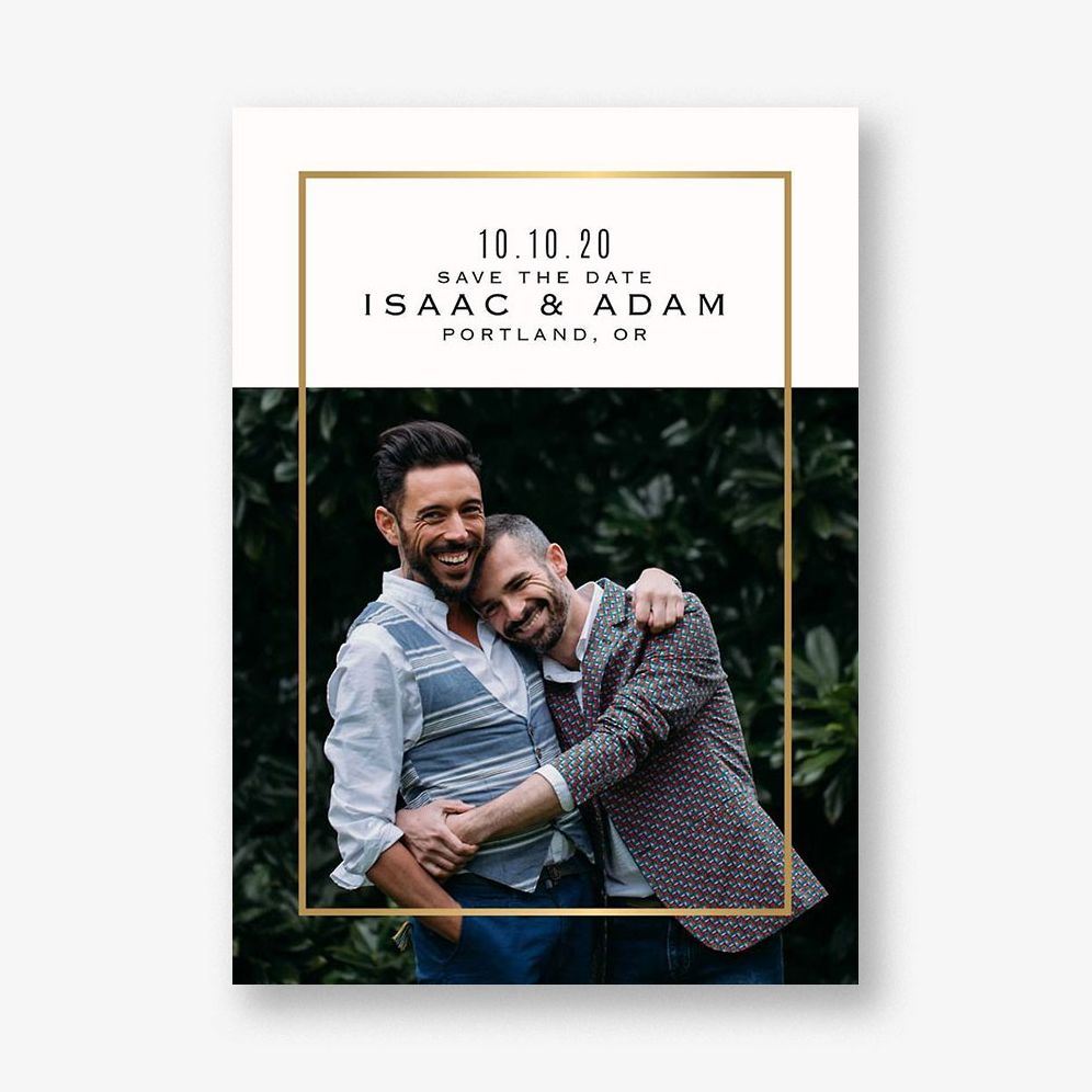 Foil Line Save the Date Card