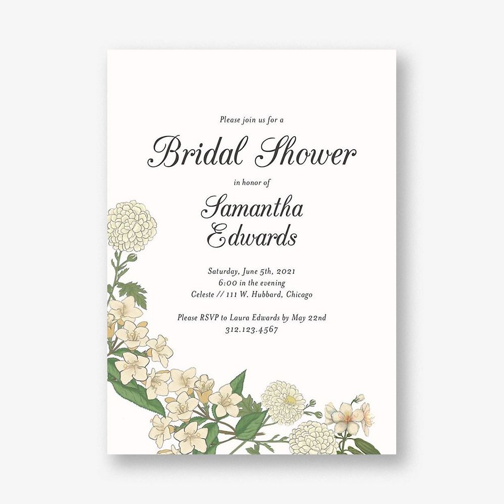 Field Guide Bridal Shower Invitation