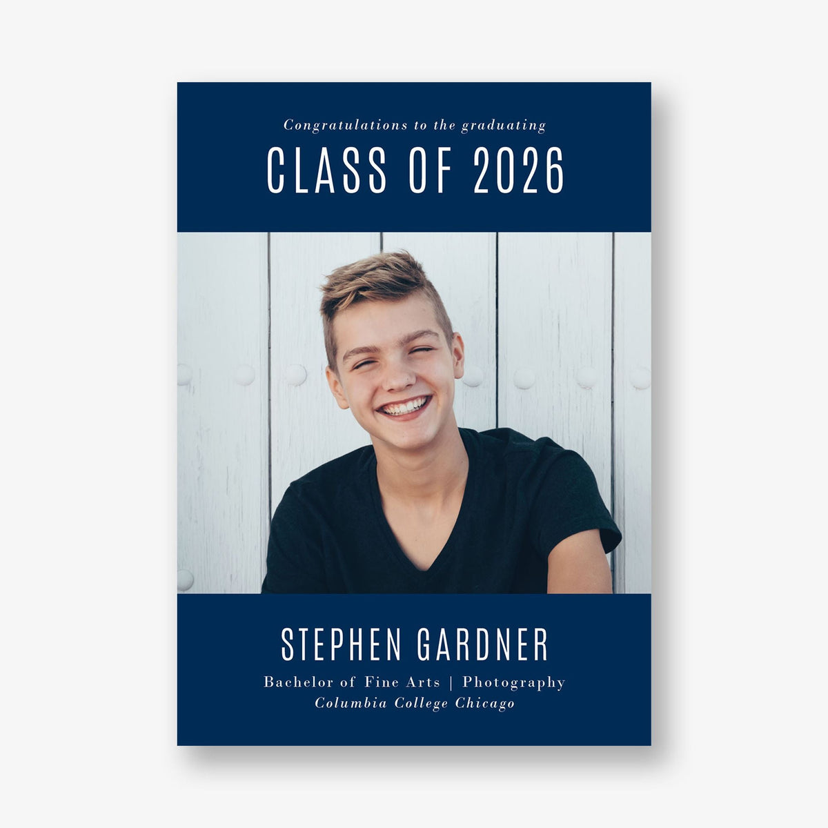 Color Bands Graduation Announcement