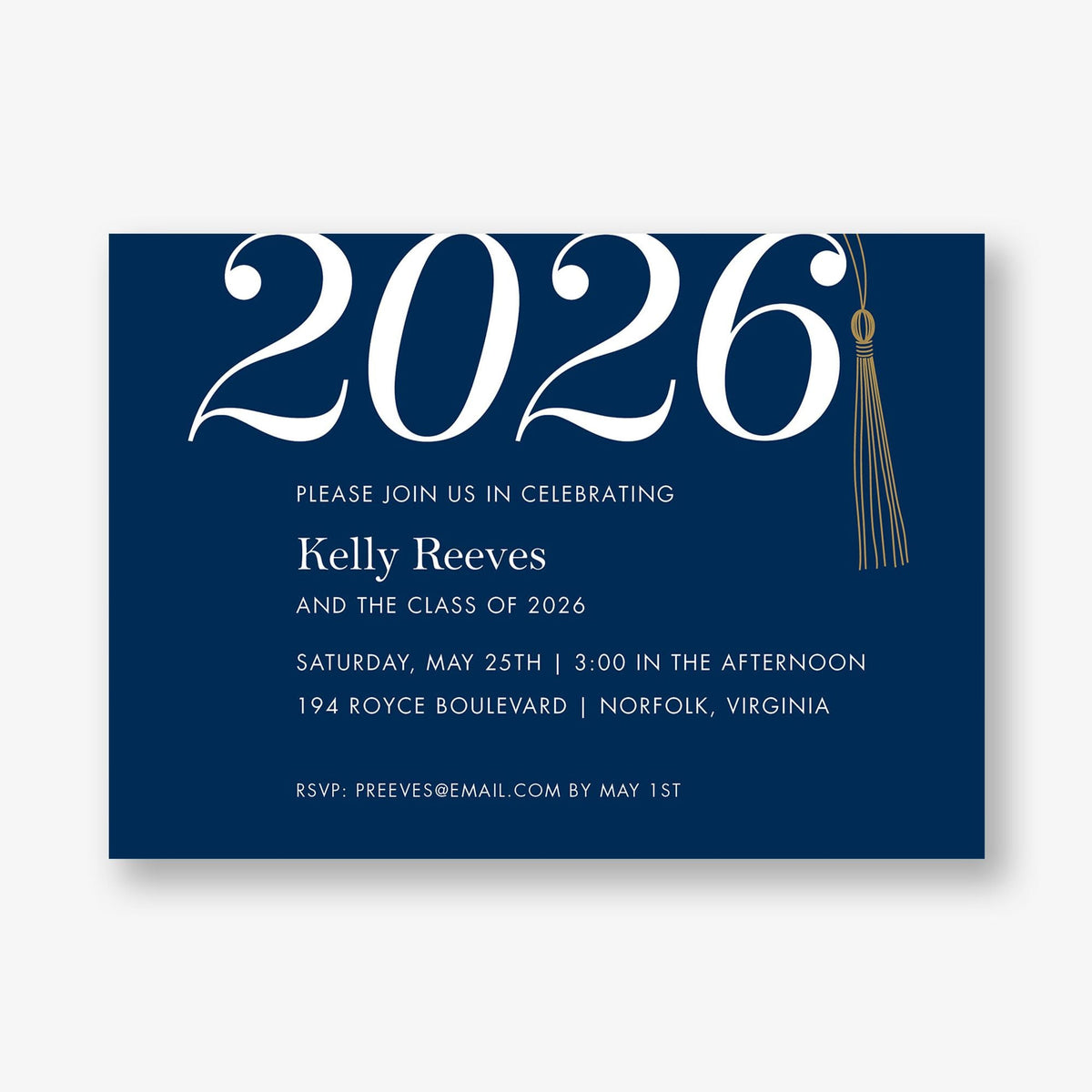 Tassel Graduation Party Invitation