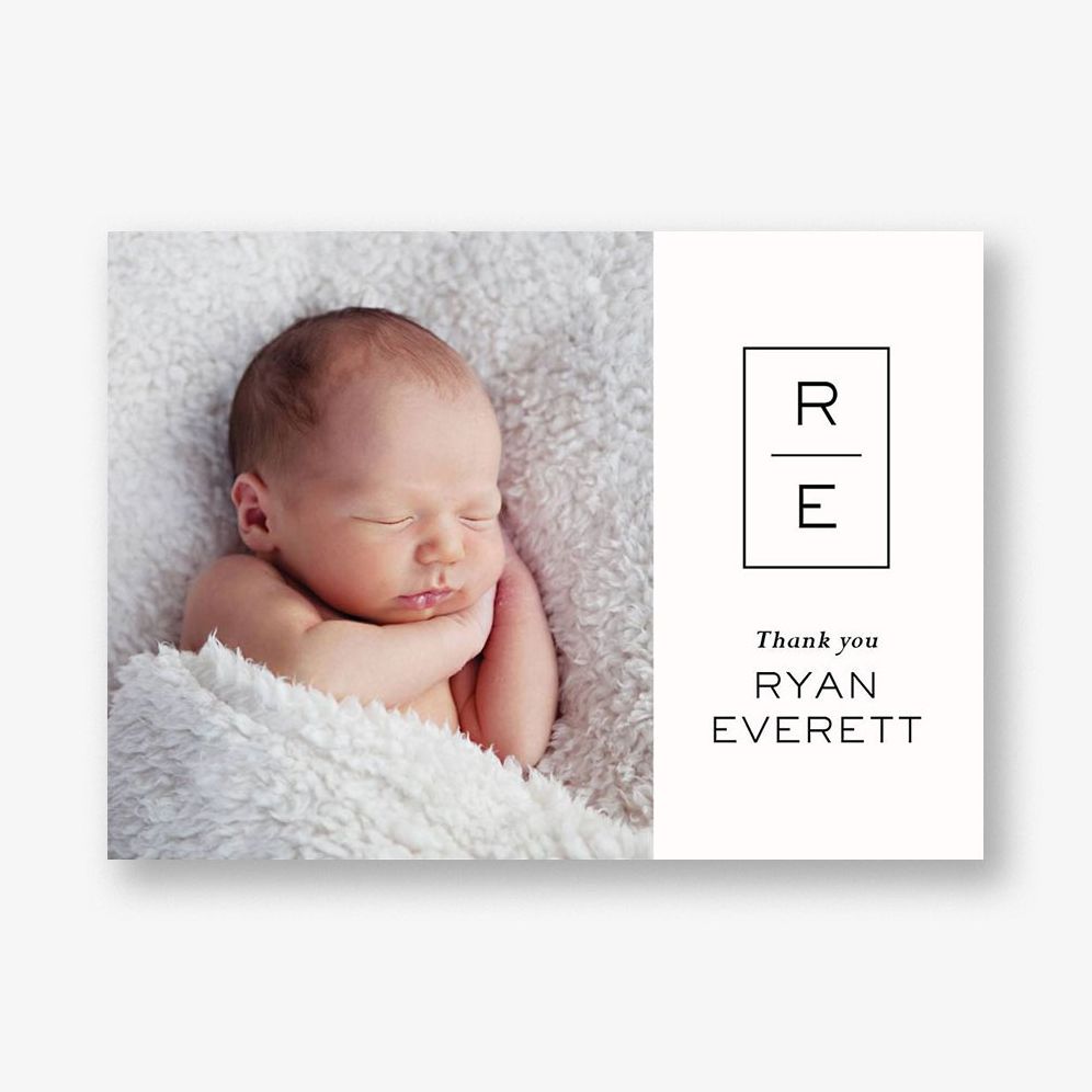 Stacked Monogram Thank You Notes