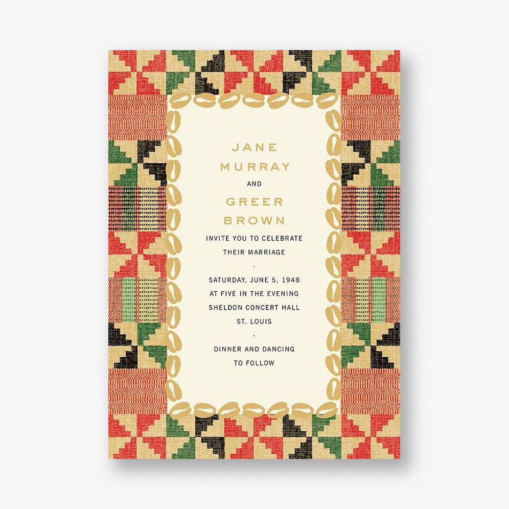 Cowrie Wedding Invitation