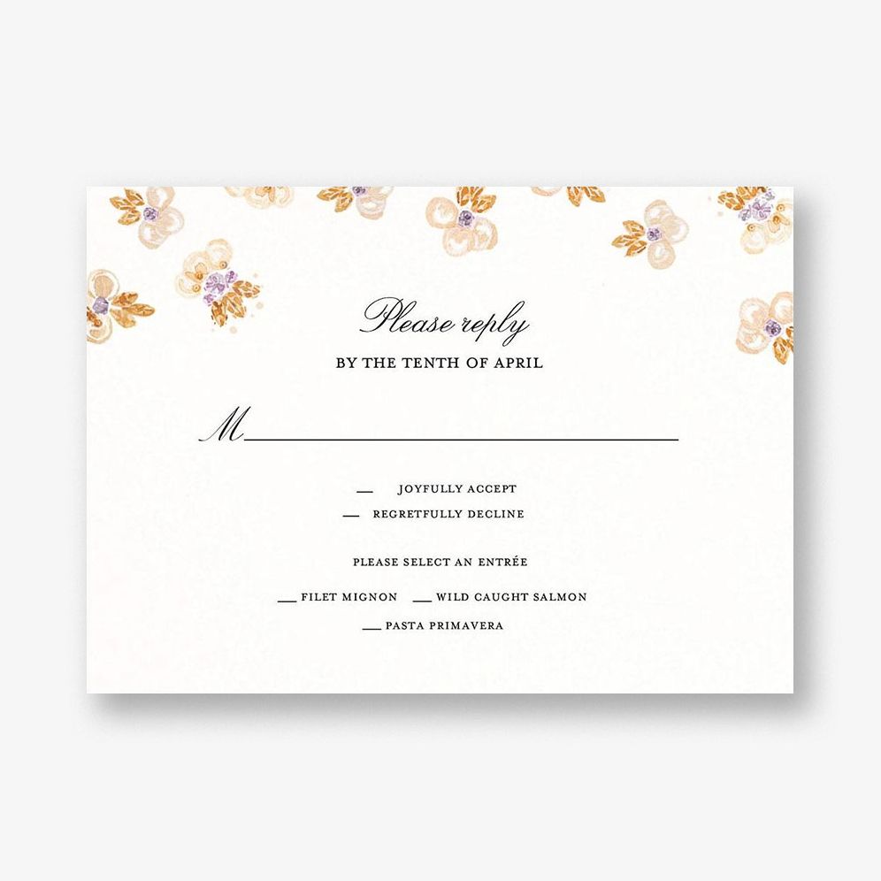 Petal Cascade Response Card