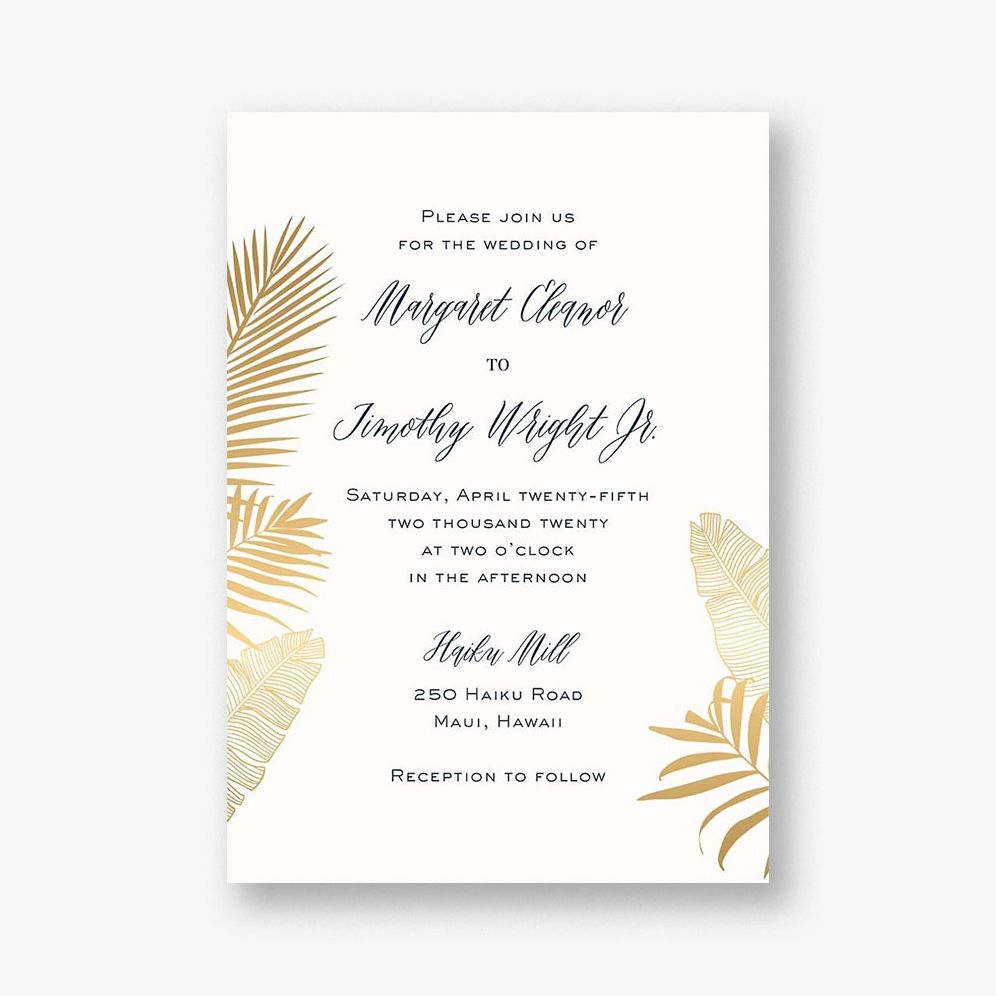Palms Wedding Invitation