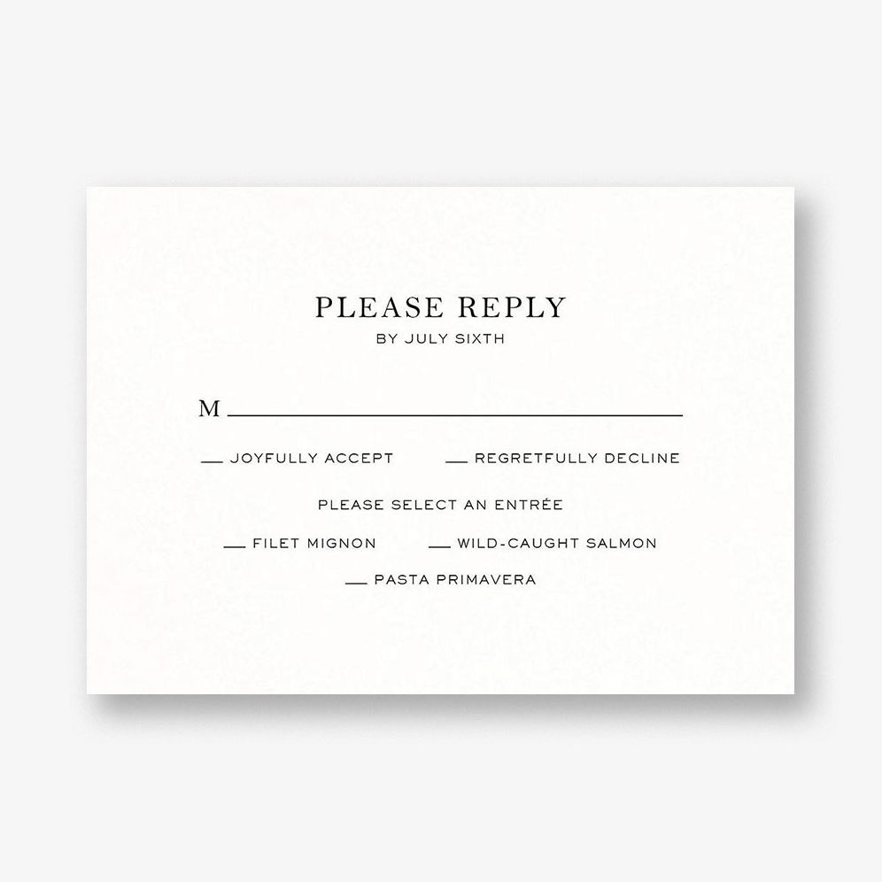 Fine Dandelion Response Card