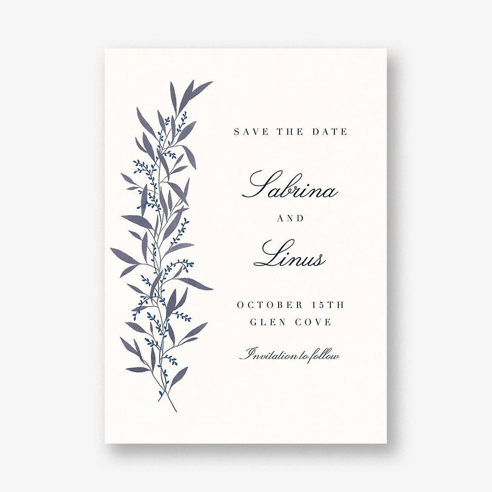 Untamed Grace Lapis Lazuli Save the Date Card