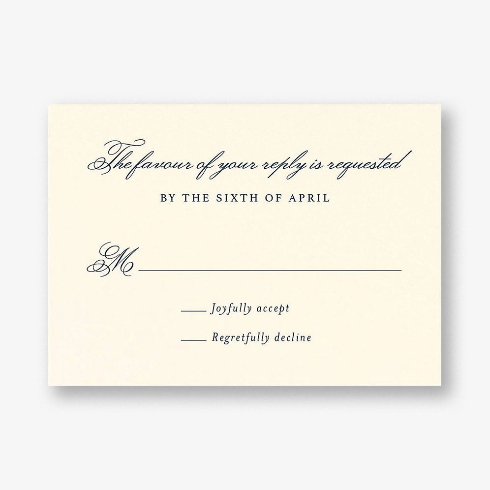 Simply Traditional Response Card