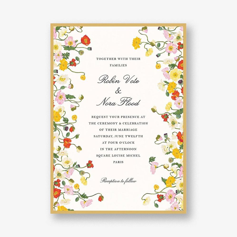 Wild Petals Wedding Invitaiton