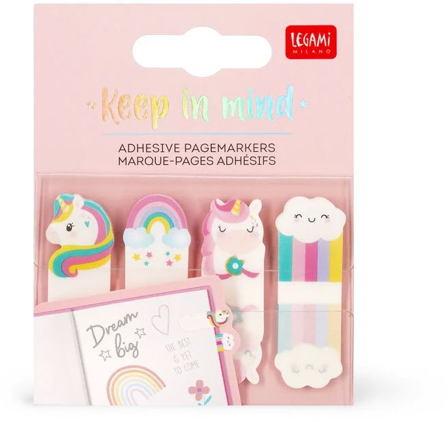 Legami Adhesive Pagemarkers - Keep In Mind - Unicorn