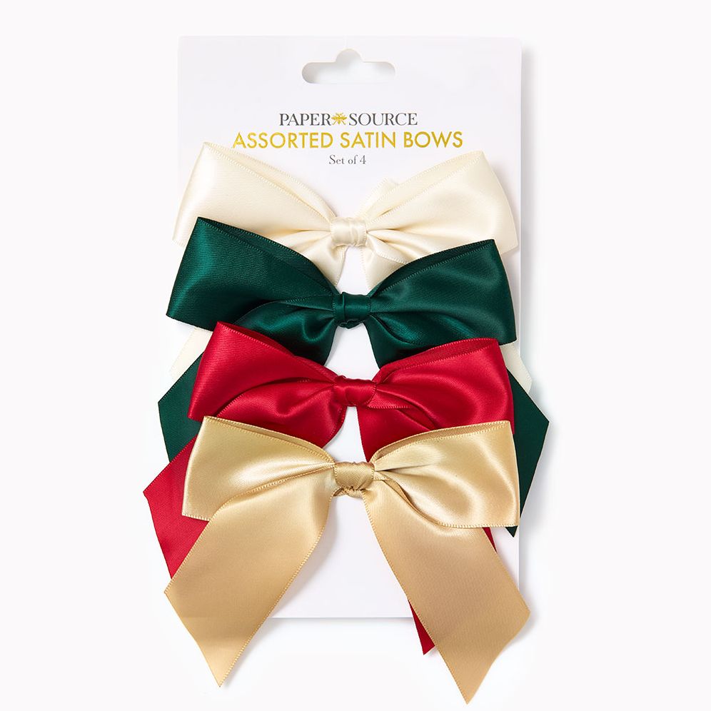 Classic Satin Bows, Assorted S/4