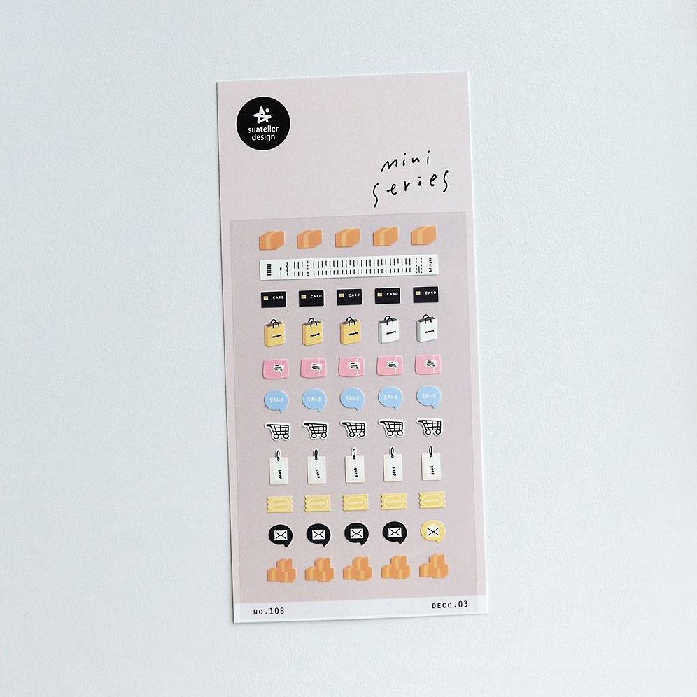 Suatelier Design Mini Stickers Shopping