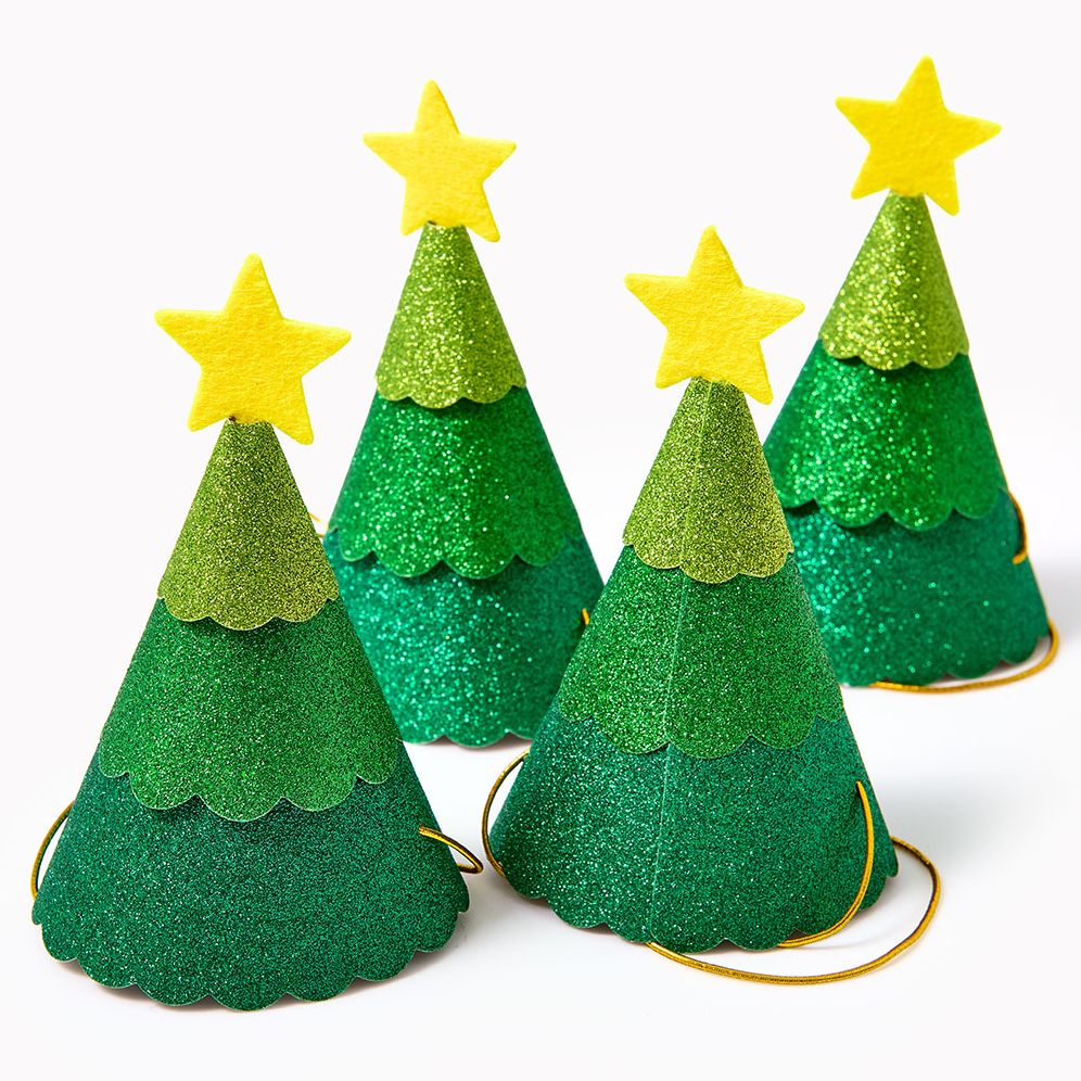 Glitter Tree Party Hats