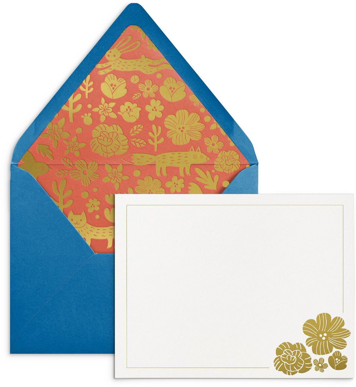 Luxe Lined Note Set - Fugu Fugu Blue