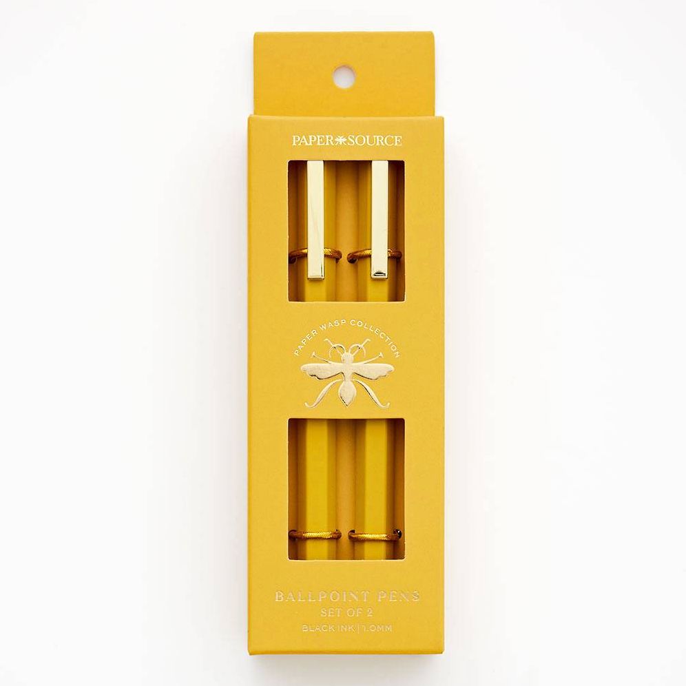 Paper Wasp Mustard Ballpoint Pen S/2 - Limited Edition