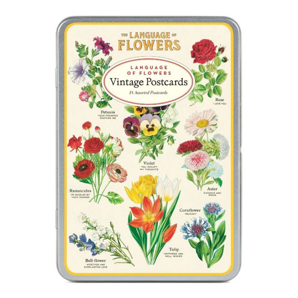 Language of Flowers Vintage Postcard Set