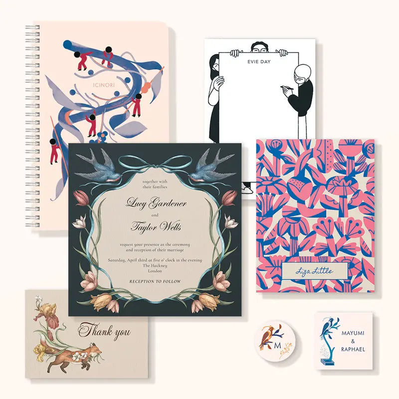Artist-designed stationery