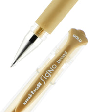 uniball Signo Gel Impact Pens, Bold Point (1.0mm), Assorted Metallic, 3 Pack (Gold, Silver, White)