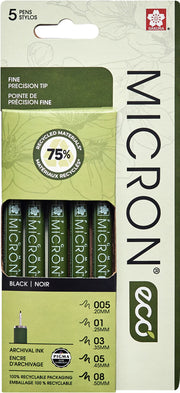 Micron Eco Black Set of 5