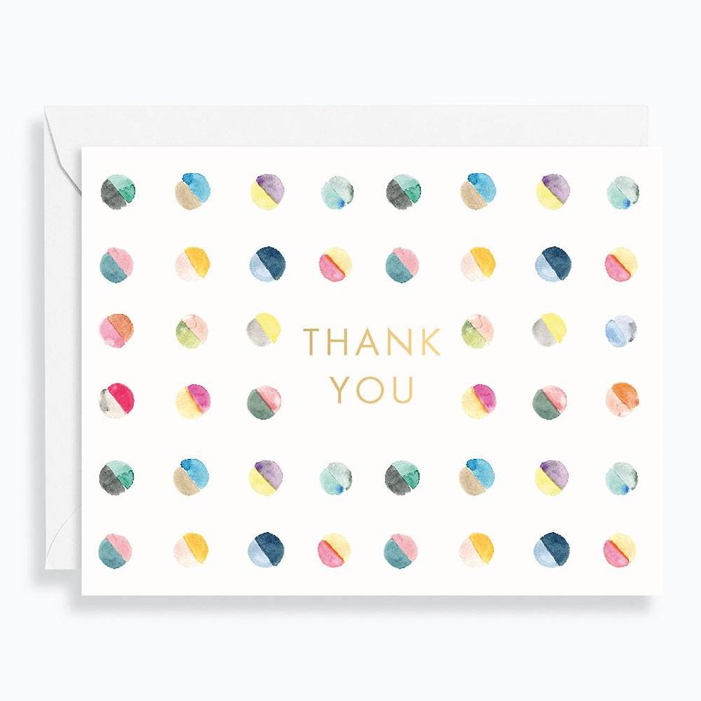 Dotted Watercolor Thank You Card Set