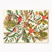 Christmas Watercolor Birds Stationery Set